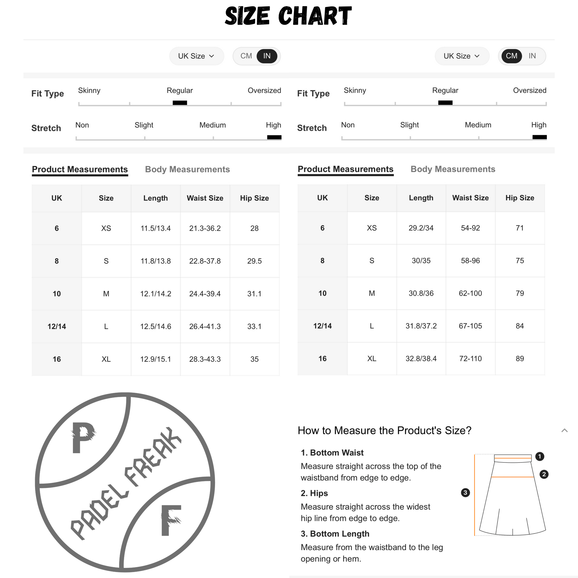 Padel Freak V-Waist Padel Sports Skort with Phone Pocket